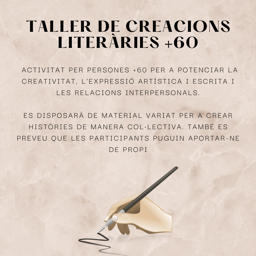 Cercles Vius-Taller de creacions literàries +60