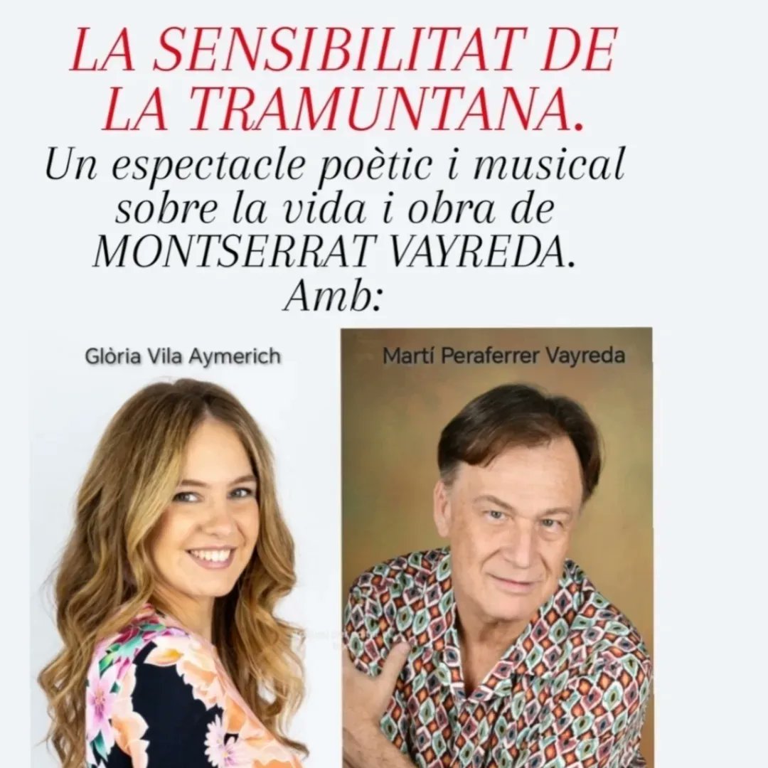 Teatre Blau-La sensibilitat de la tramuntana. Versos, vida i cançons de Montserrat Vayreda