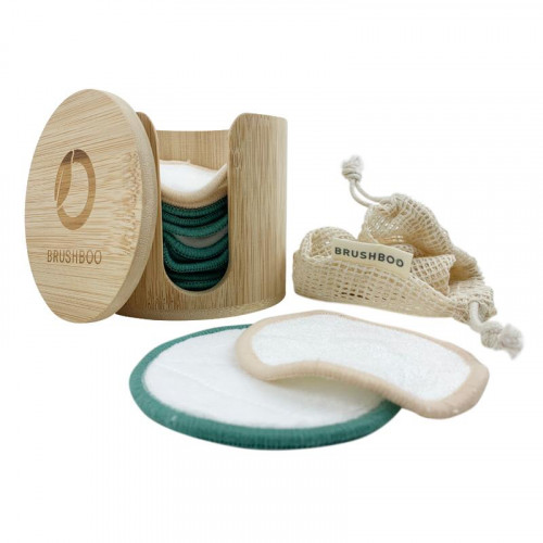 Discos Desmaquillants Reutilitzables - Amb Caixa de Bambú - Brushboo