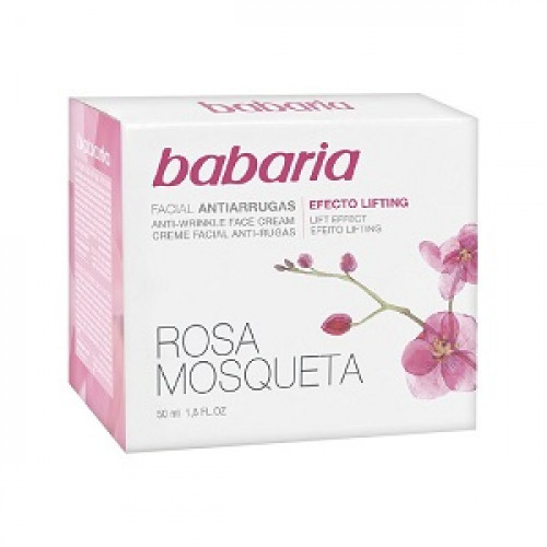 BABARIA ROSA MOSQUETA CREMA FACIAL ANTIARRUGAS EFECTO LIFTING