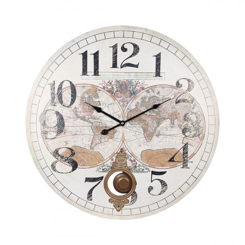 Decoración - Reloj - Mundo Blanco 58cm