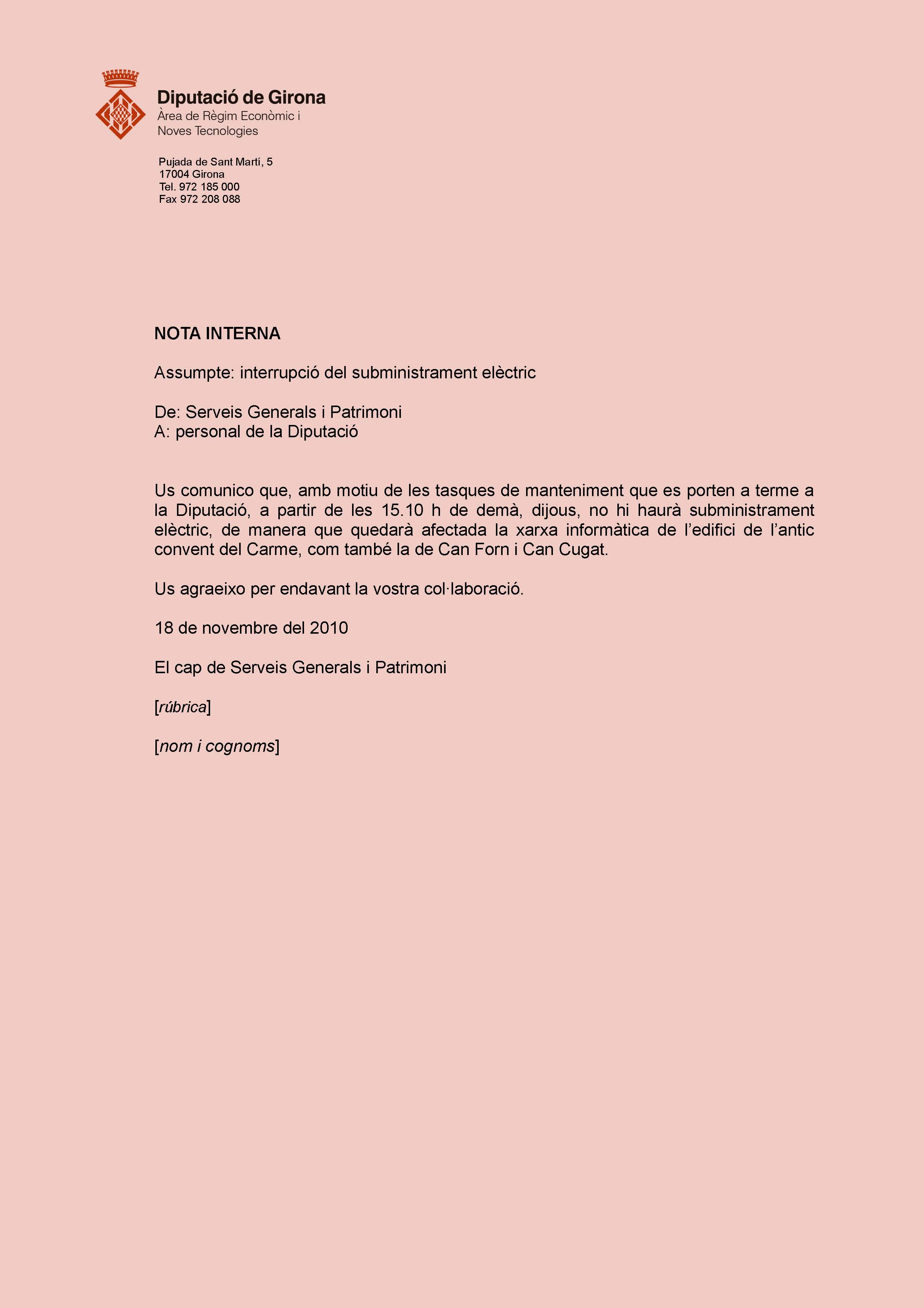 Model de nota interna 1