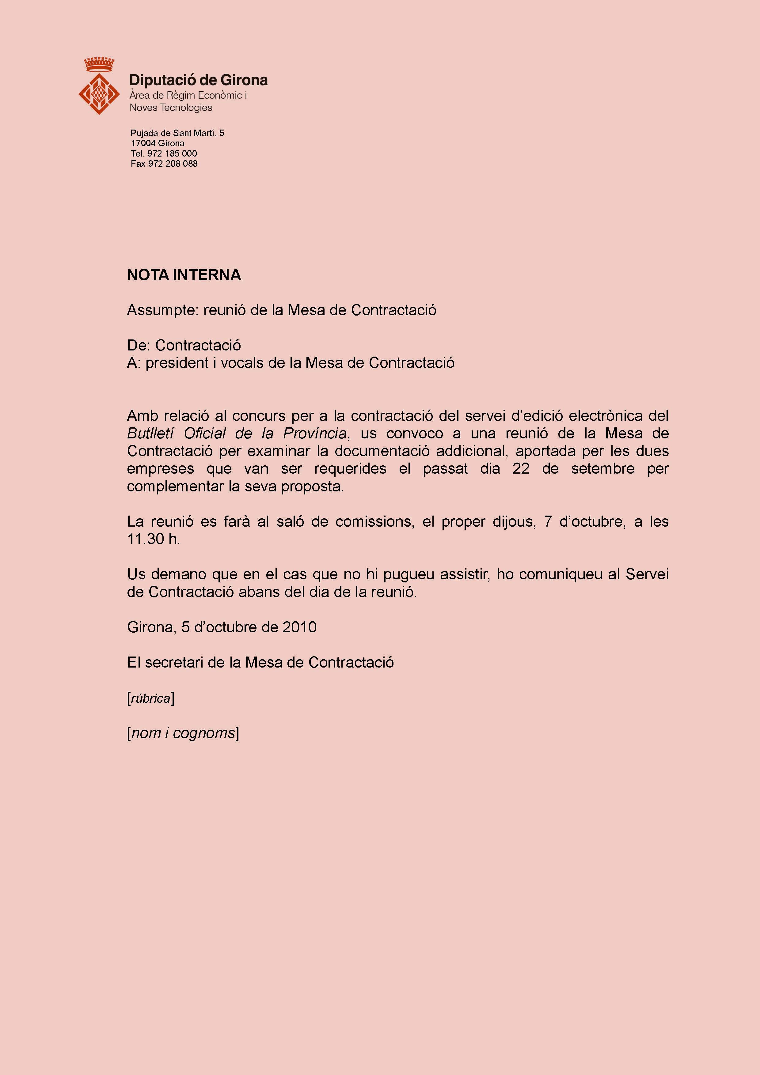 Model de nota interna 2