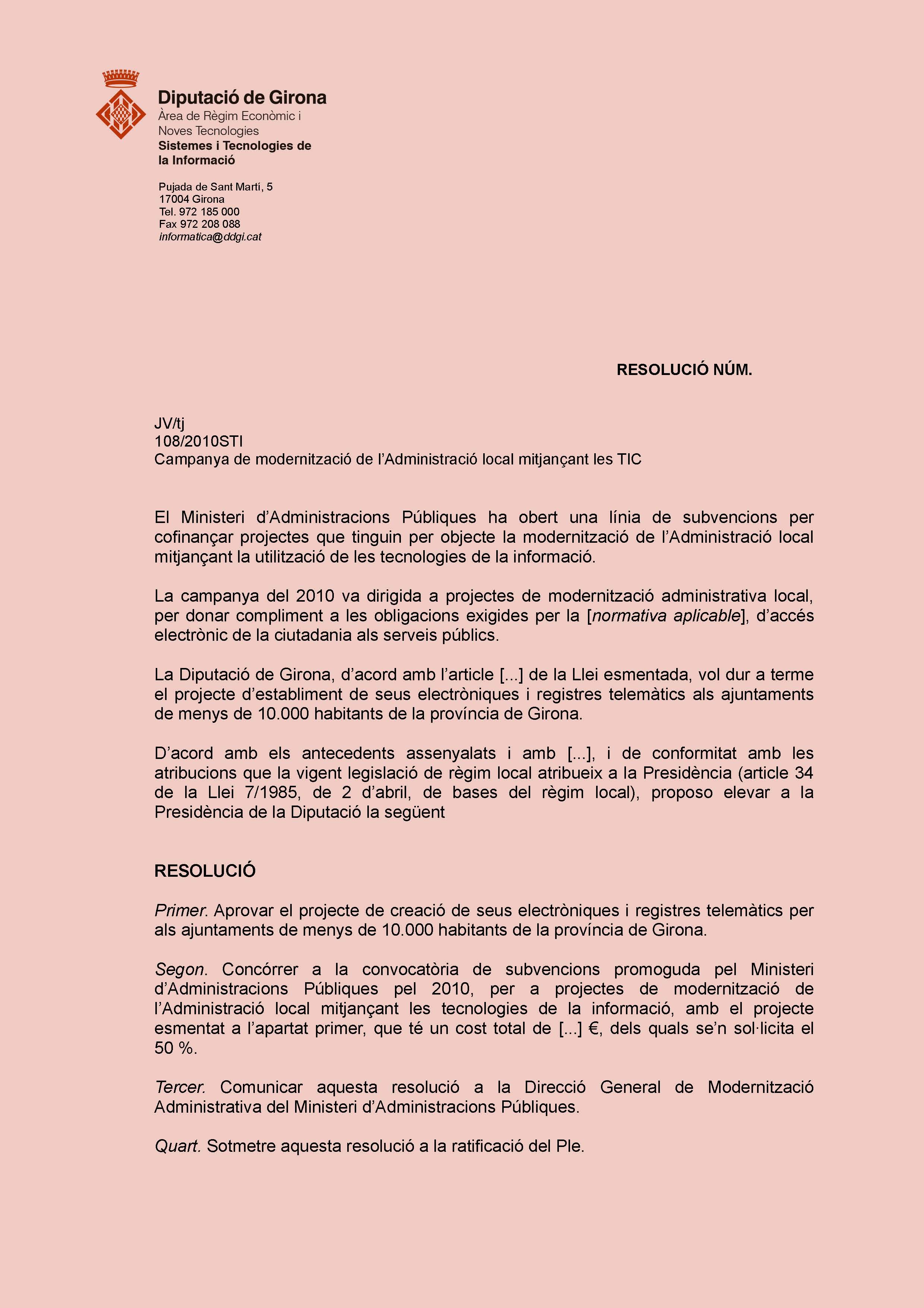 Model de decret o resolució 2