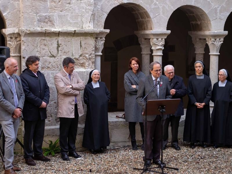 Foto 3: Miquel Noguer assisteix a l'acte de cloenda del Mil·lenari del Monestir de Sant Daniel