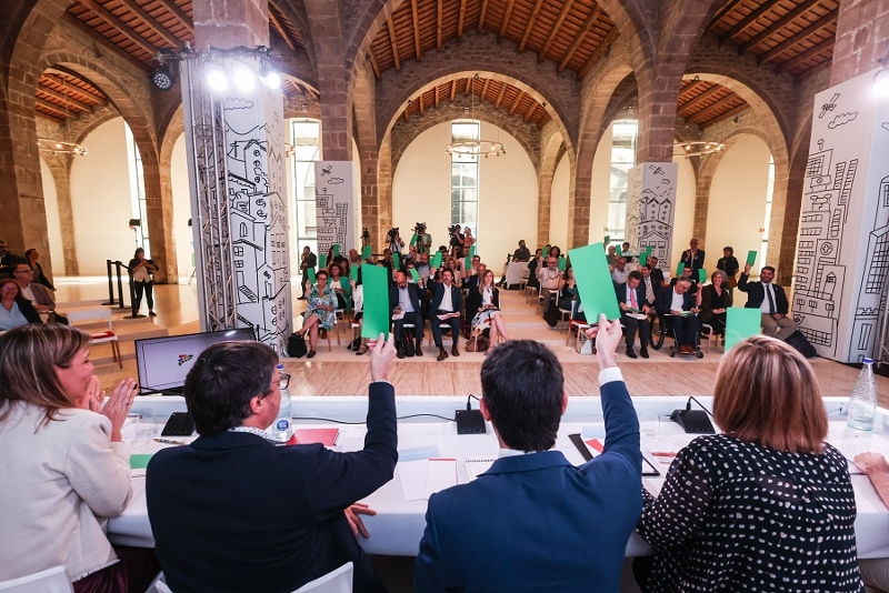 Foto 3: El president Miquel Noguer participa en la presentació de la nova Agenda dels Pobles i Ciutats de Catalunya 2050
